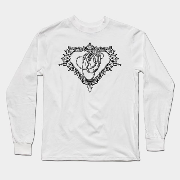 Super Sleek Style O Symbol Long Sleeve T-Shirt by Adatude